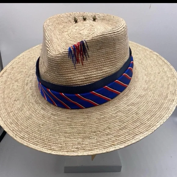 USAyeee” by The Chapeauholic Sun Hat/Pearl Tie Set display picture 1